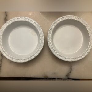 2 braided brand glass design bowls